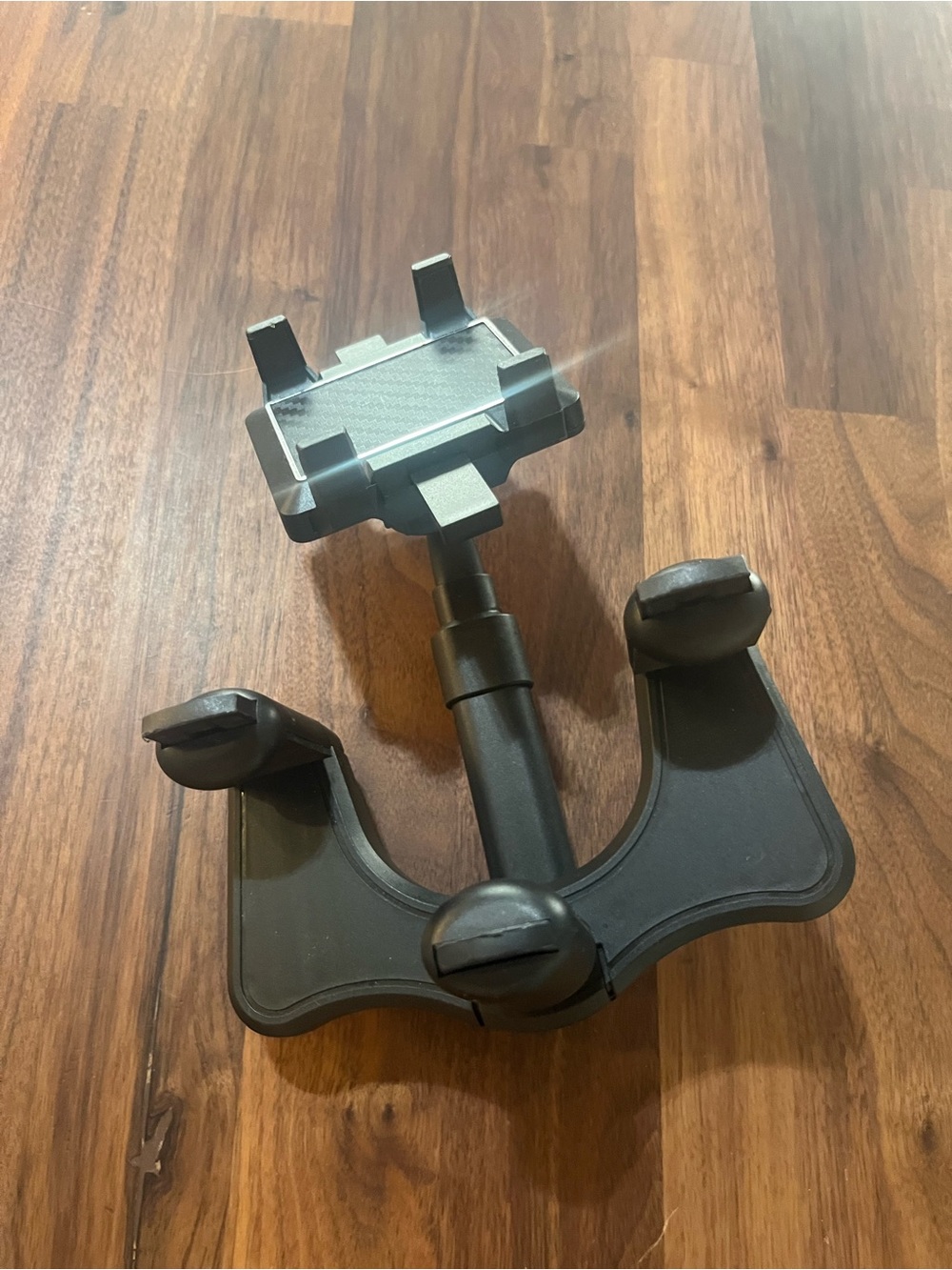Black Universal Car Mirror Phone Mount - Compatible Holder